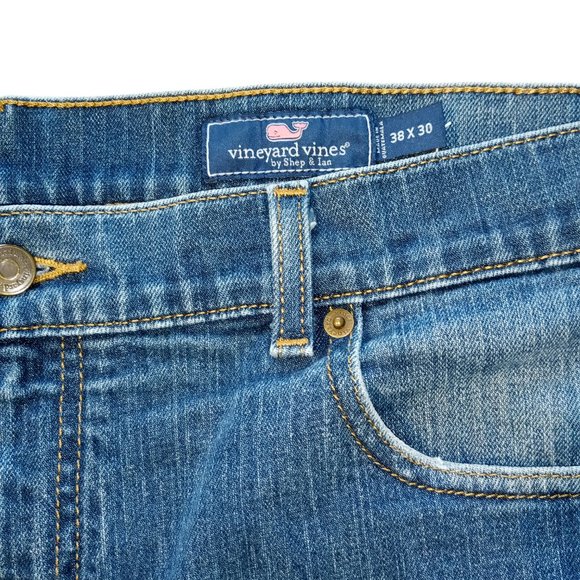 Vineyard Vines Denim Jeans wms 38  Hemmed to 25 1/2" inseam  capris  1P1338  EXC - Picture 4 of 11